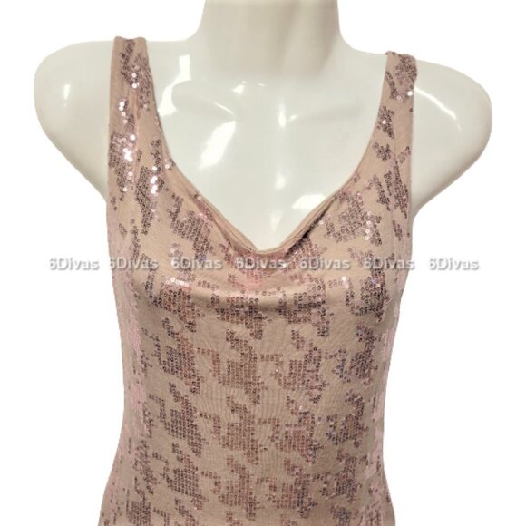 Sexy Strapless Light Taupe Glitter Dress  Size S - Picture 2 of 12